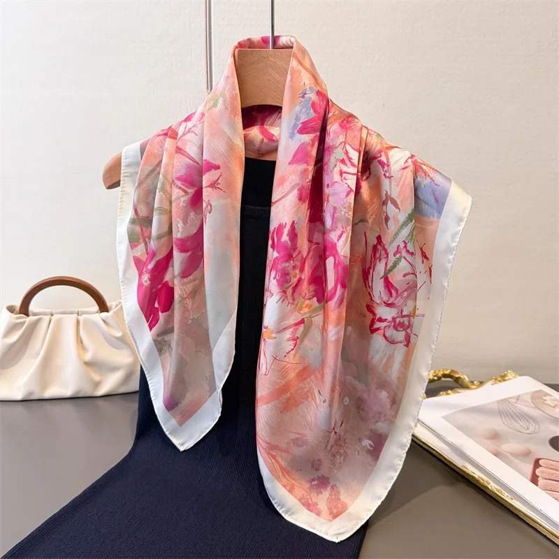 Luxury Bags Duffle - Écharpe carrée imprimée pour femme, foulard