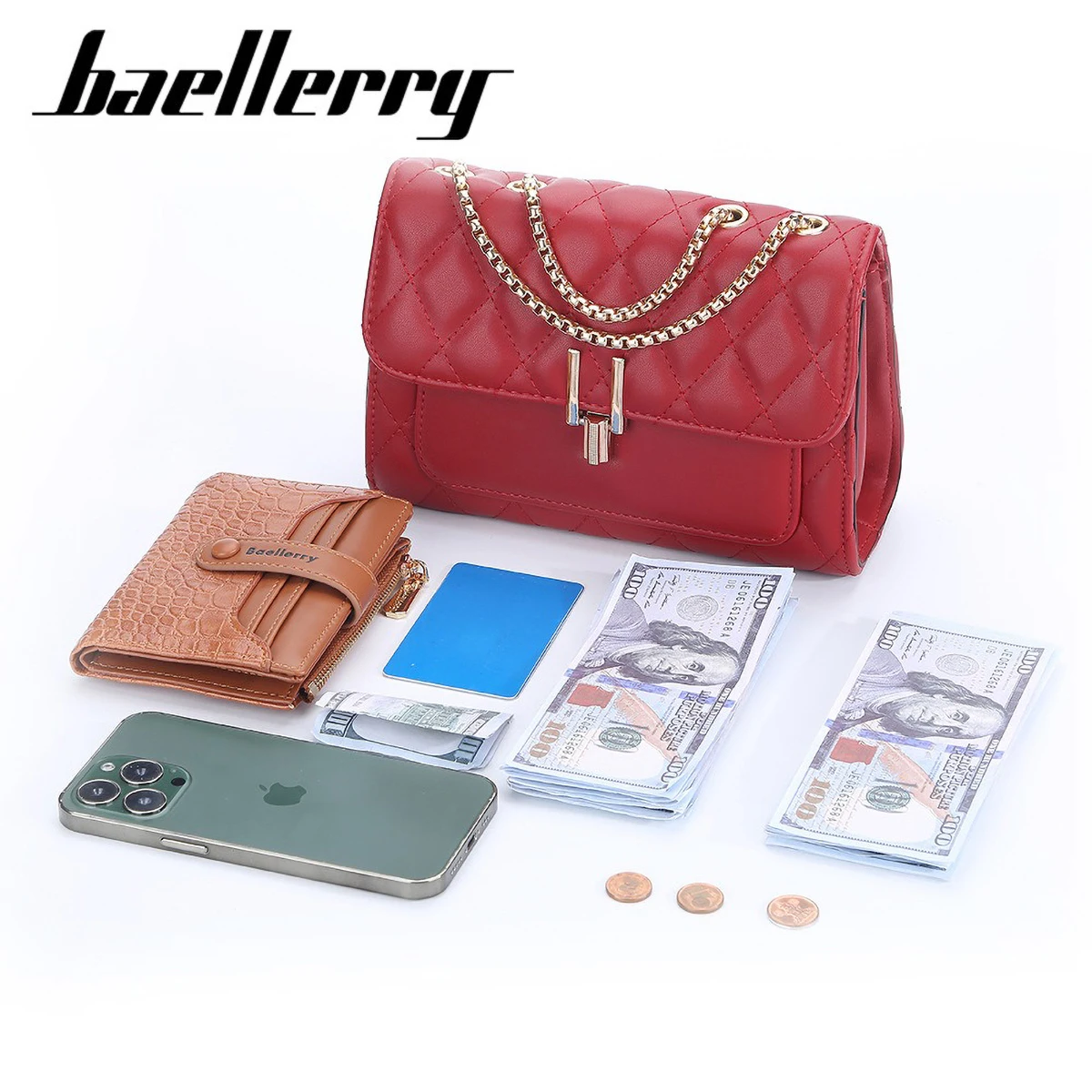 Chain Crossbody Quilted - Baellerry femmes sac à bandoulière petit