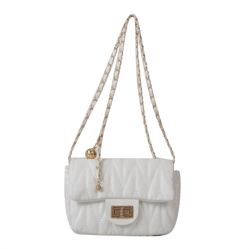 Chain Crossbody Quilted - Sac à bandoulière matelassé en PU