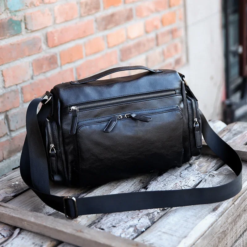 Luxury Bags That Fit Laptop - Sac à bandoulière en cuir rétro