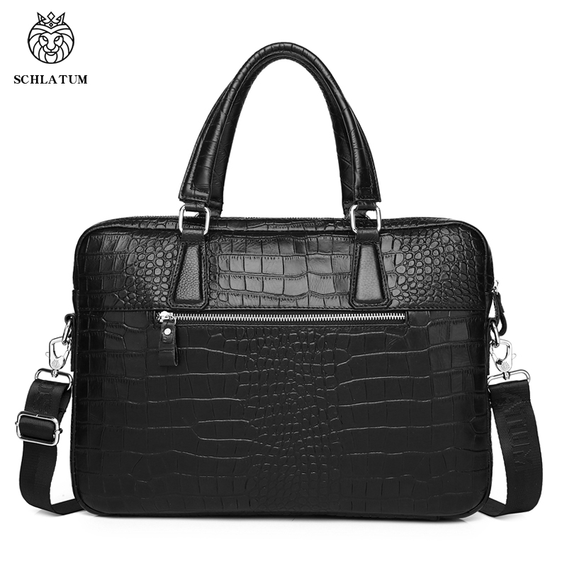 SCHLATUM véritable cuir Crocod - Luxury Bags That Fit Laptop avis et prix