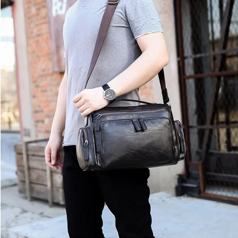 Sac à bandoulière en cuir rétr - Luxury Bags That Fit Laptop avis et prix