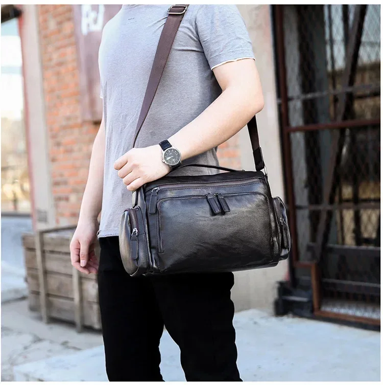 Sac à bandoulière en cuir rétr - Luxury Bags That Fit Laptop avis et prix