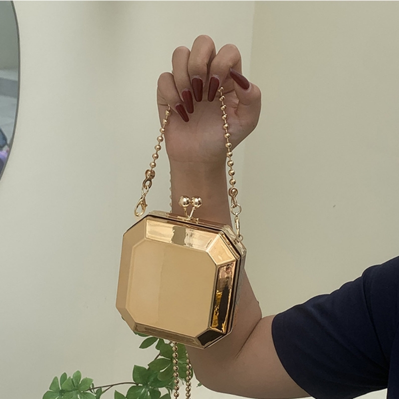 Mini pochette de soirée en or  - Luxury Bags For Women avis et prix