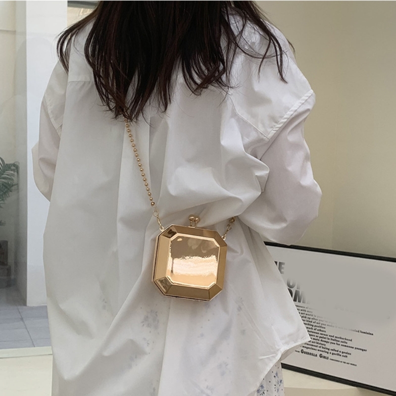 Mini pochette de soirée en or  - Luxury Bags For Women avis et prix