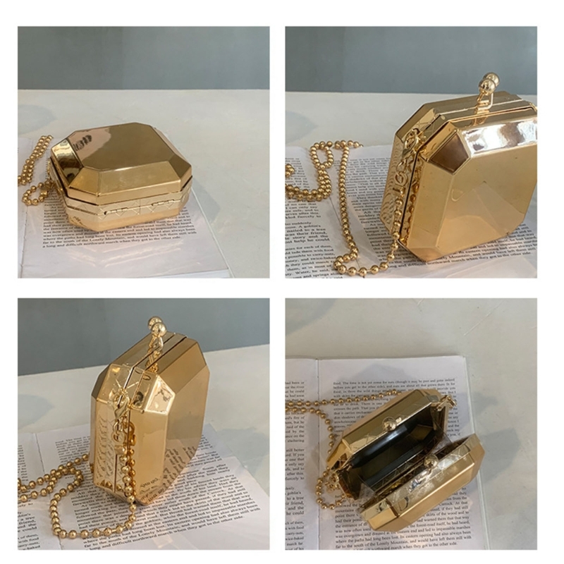 Mini pochette de soirée en or  - Luxury Bags For Women avis et prix