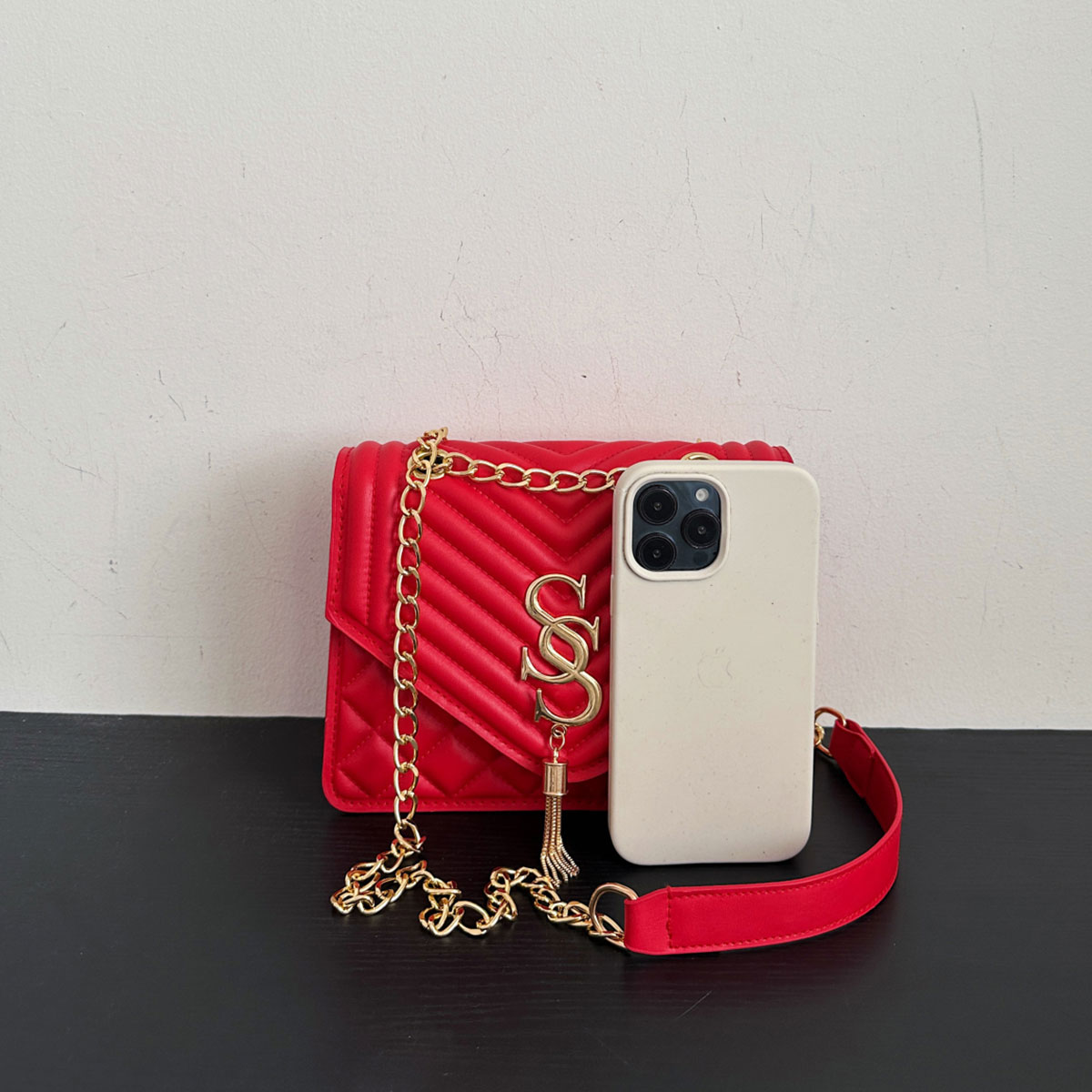 Sac bandoulière matelassé Argy - Chain Crossbody Quilted avis et prix