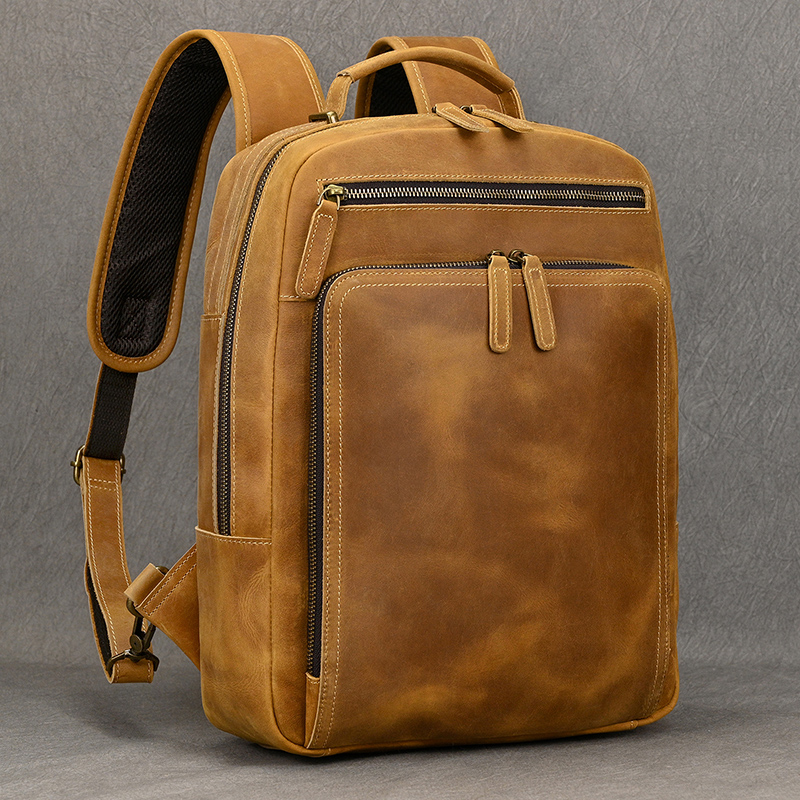 Sac à dos en cuir véritable po - Luxury Bags That Fit Laptop avis et prix