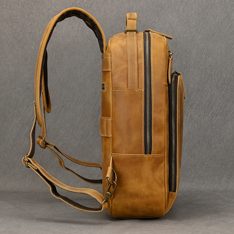 Sac à dos en cuir véritable po - Luxury Bags That Fit Laptop avis et prix
